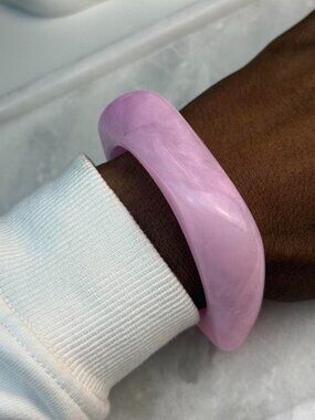 Light Pink Rectangle Jade Bracelet